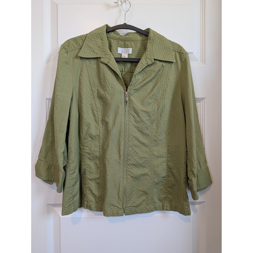Christopher & Banks Textured Zip-Front Jacket